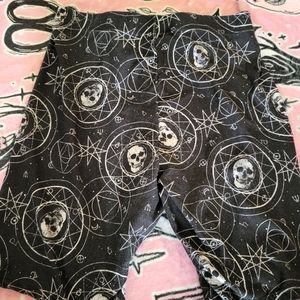 Hot topic skull celestial biker shorts